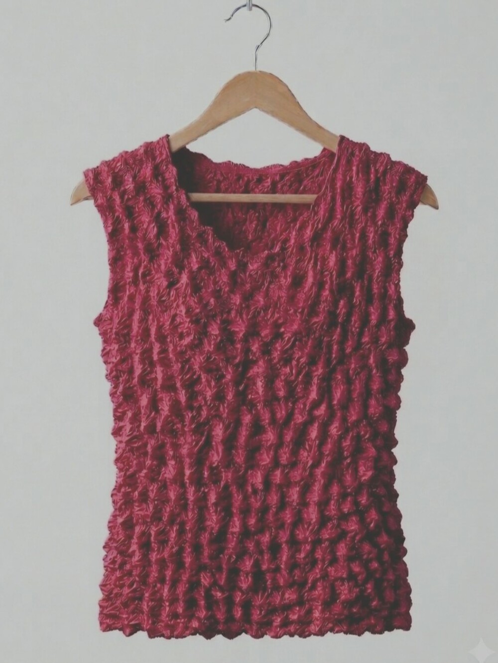 Y2k Retro Crinkle Top Textured Ultra Magic Stretch Lightweight Fits XS/Large New